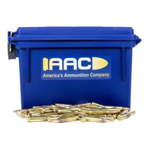 AAC 5.56 NATO 77 Grain OTM Ammo 250rd With AAC Blue 30 Cal Ammo Can