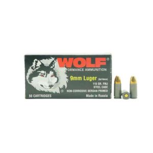 Wolf Ammunition - 9mm - 115 Grain - FMJ - 1000rds - Free Shipping