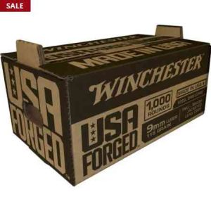 Winchester USA Forged - Steel Case Handgun Ammunition 9mm Luger 115gr FMJ 1190 fps 1000/ct