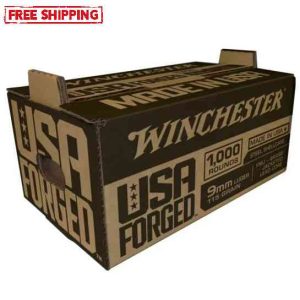 Winchester USA Forged - Steel Case Handgun Ammunition 9mm Luger 115gr FMJ 1190 fps - 1000rds - Free Shipping